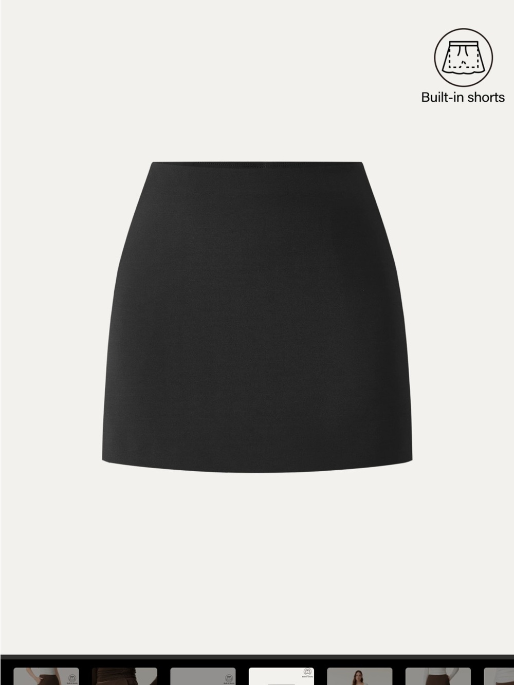 OGL Black Mini Skirt with Built-In Shorts
